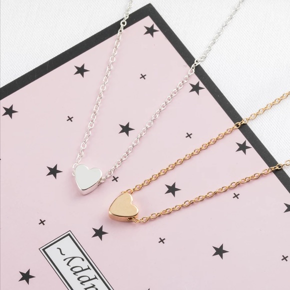 NEW 💎 Silver Heart choker necklace - Picture 2 of 3